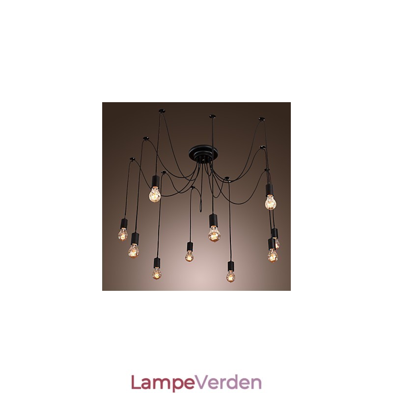 Lysekrone Vintage Design Pærer inkluderet Living 10 Lights Pendel Light