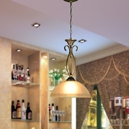 Northern Rural Bordlampe er moderne og kontrakterede ideer Single Head Droplight Glas Lampe