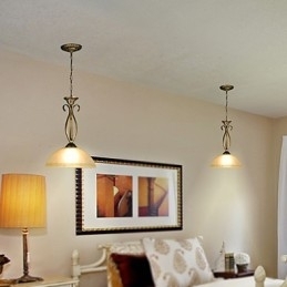Northern Rural Bordlampe er moderne og kontrakterede ideer Single Head Droplight Glas Lampe