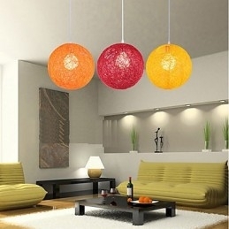 CreativeAmerican Country Creative Cany Art Color Droplight og sfærisk form lampe lys