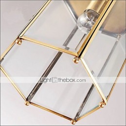 Amerikansk land lille vedhæng alle kobber enkelt glas