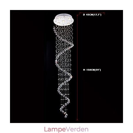 Krystal Pendel Lysekrone Belysning 5 Lys Sølv Canpoy Klar K9 Krystal Helix Loftslamper Krystal Pendel Lysekrone Belysning 5 Lys Sølv Canpoy Klar K9 Krystal Helix Loftslamper