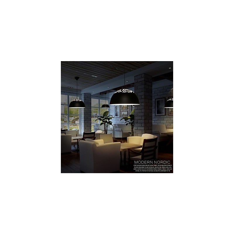 Vintage stil minimalistisk 1 lys pendel med udskåret skygge pendel lys