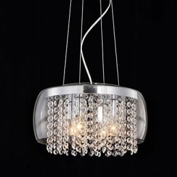 Moderne moderne Drum Crystal Mini Style Painting Pendel Light
