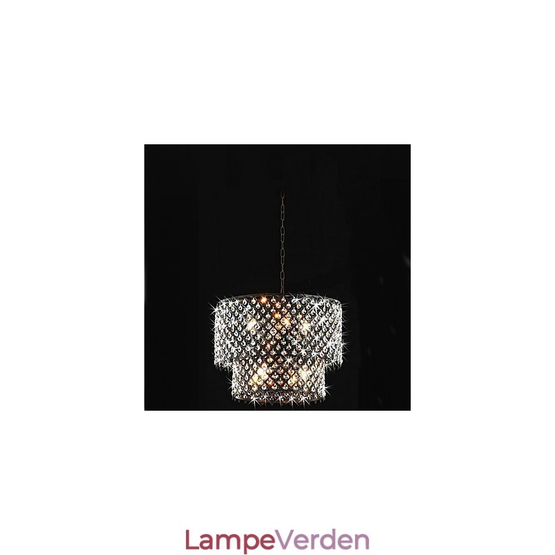 Moderne moderne trommekrystal pendellampe