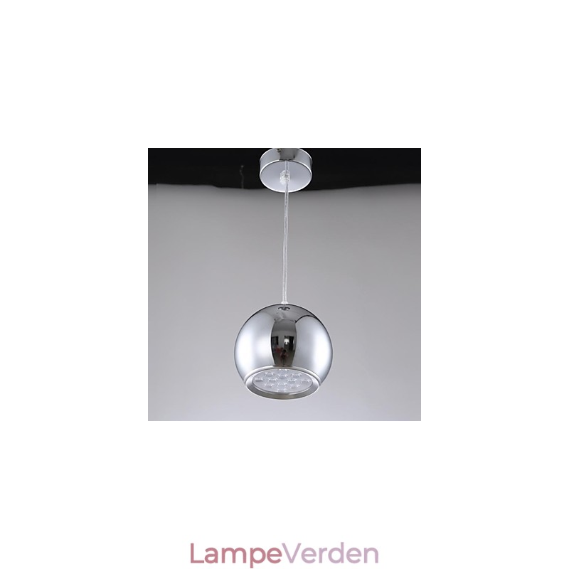 Moderne moderne globe galvaniseret metal pendellampe