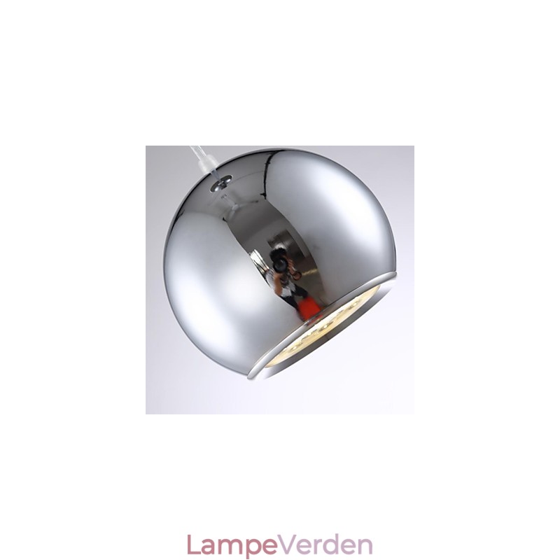 Moderne moderne globe galvaniseret metal pendellampe
