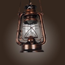 Country Lantern Mini Style Bronze Pendel Light
