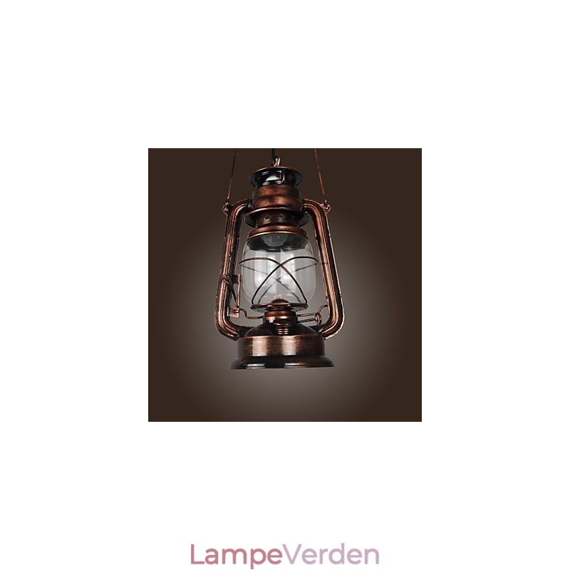 Country Lantern Mini Style Bronze Pendel Light