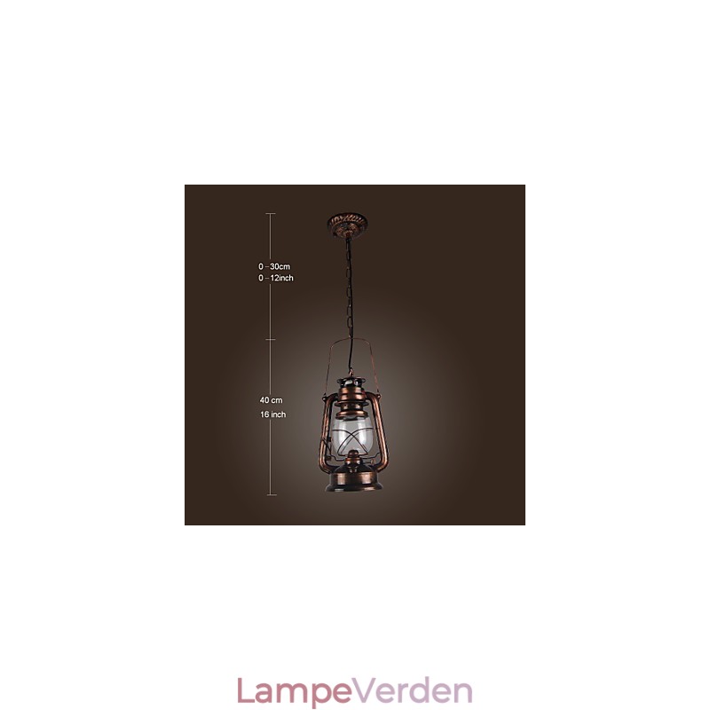 Country Lantern Mini Style Bronze Pendel Light