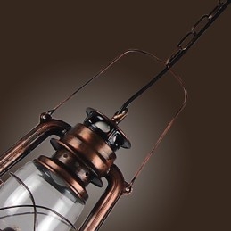 Country Lantern Mini Style Bronze Pendel Light