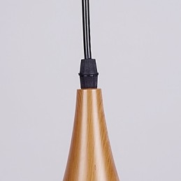 Retro Pendel Wood Grain Metal Cafe pendellamper