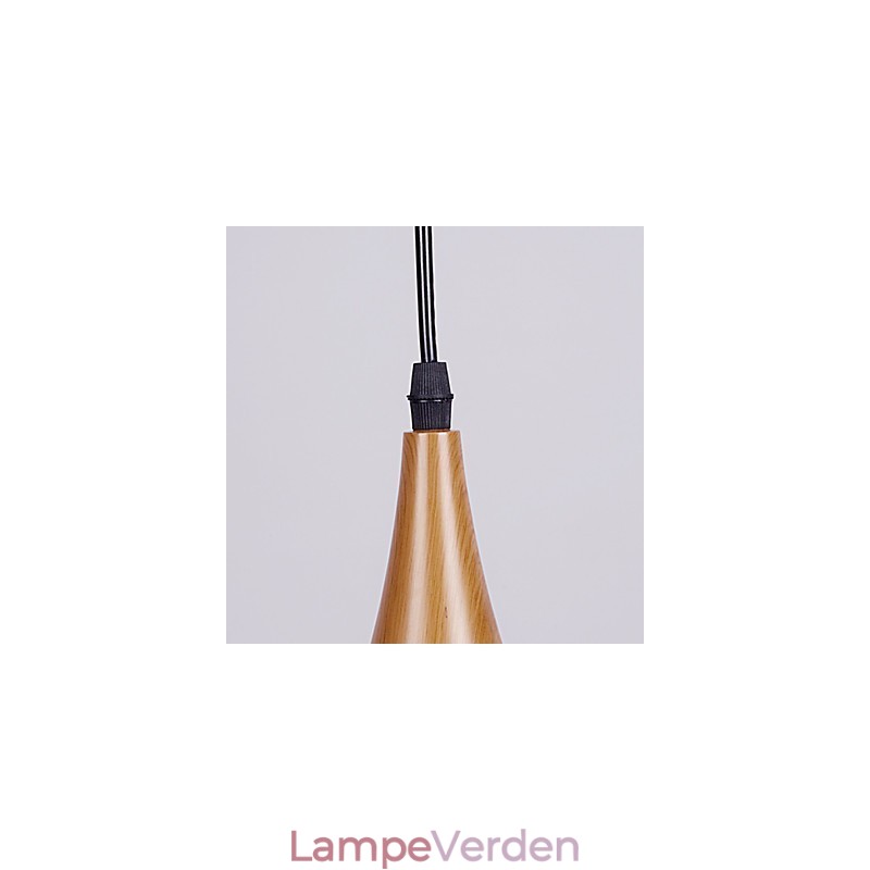 Retro Pendel Wood Grain Metal Cafe pendellamper