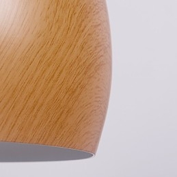 Retro Pendel Wood Grain Metal Cafe pendellamper