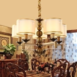 Rustik Lodge Vintage Mini Style galvaniseret metal lysekrone