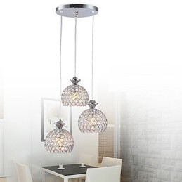 3 hoveder moderne moderne krystal pendel
