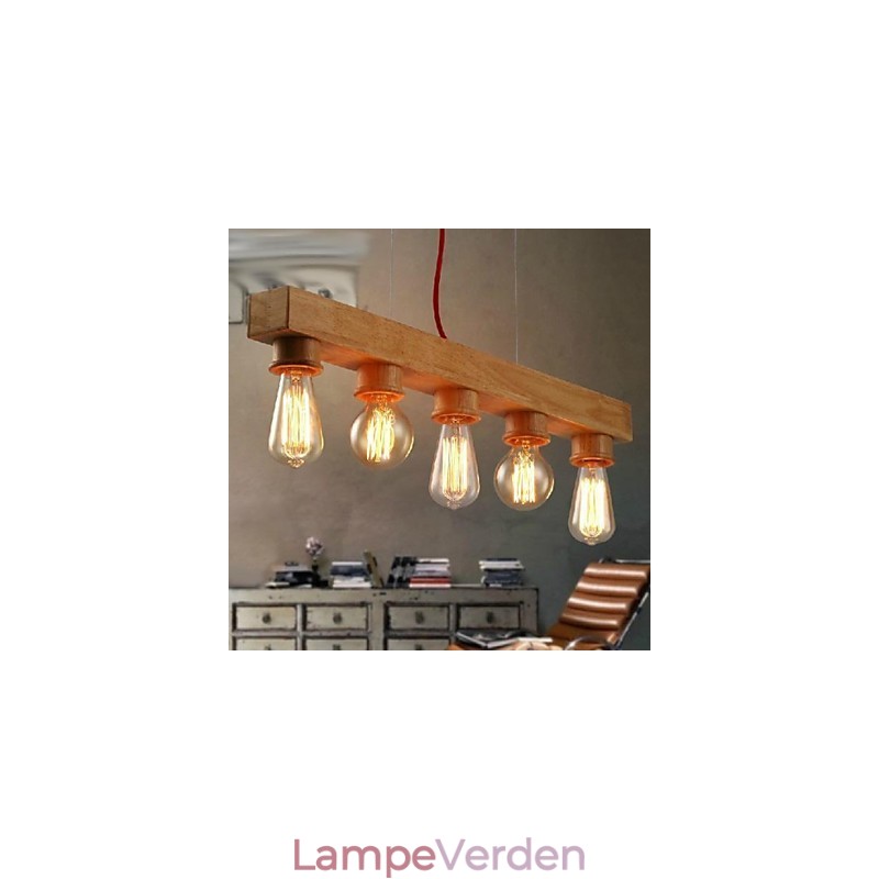 Moderne moderne traditionelle klassiske mini stil maleri træ bambus pendel lys