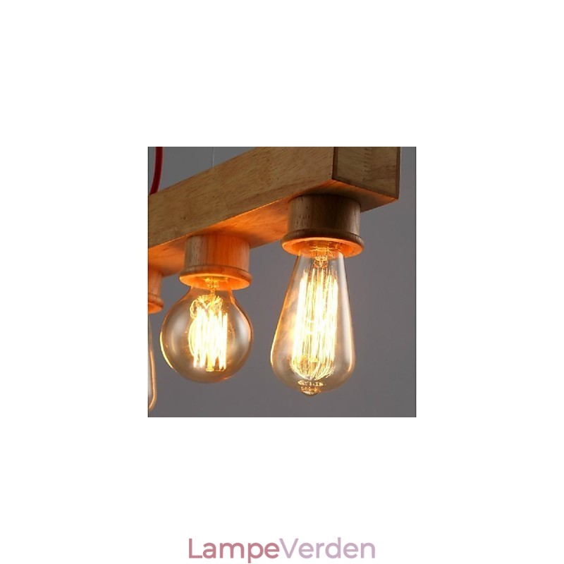 Moderne moderne traditionelle klassiske mini stil maleri træ bambus pendel lys