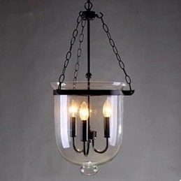 Cirkulær Country Glas Pendel Lampe