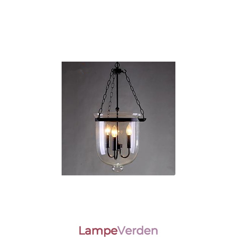 Cirkulær Country Glas Pendel Lampe