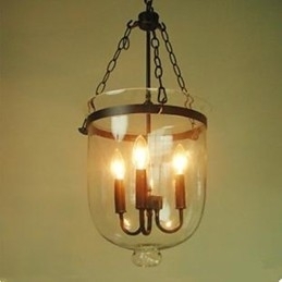 Cirkulær Country Glas Pendel Lampe