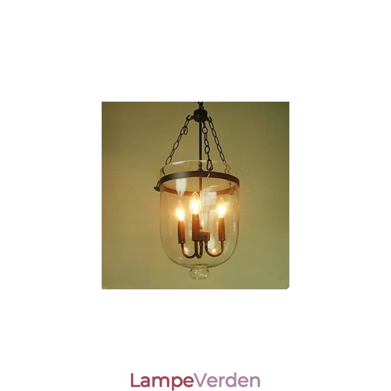 Cirkulær Country Glas Pendel Lampe
