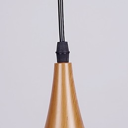 Retro Pendel Wood Grain Metal Cafe pendellamper