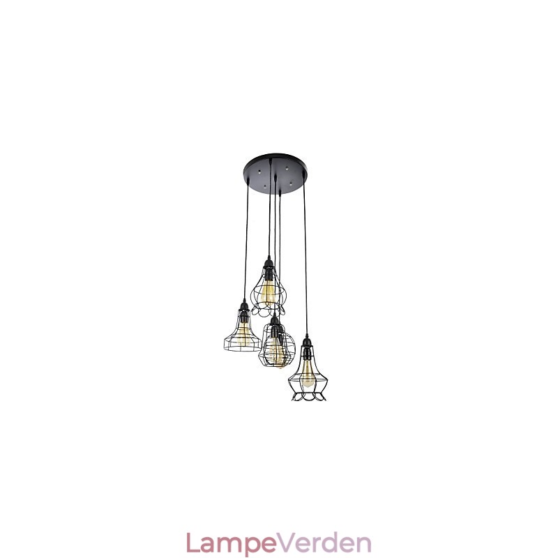 Country Mini Style Maleri Metal Lysekrone