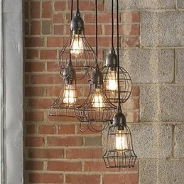 Country Mini Style Maleri Metal Lysekrone