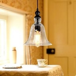 Europæisk Contracted Loft Glas lysekrone Bell