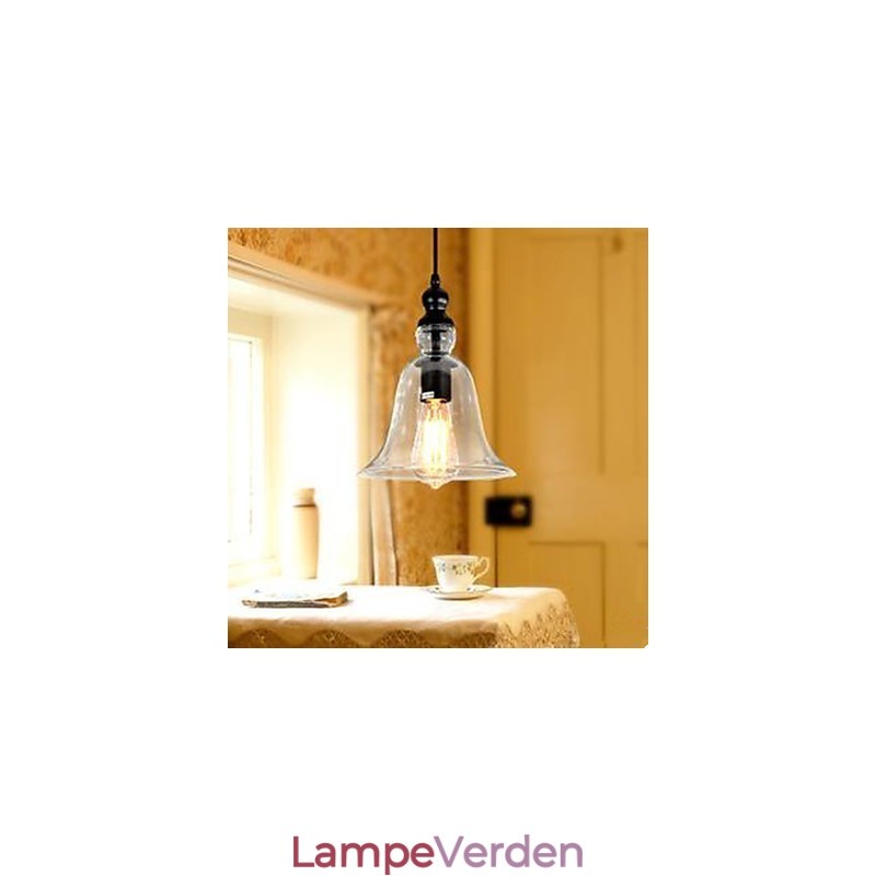 Europæisk Contracted Loft Glas lysekrone Bell