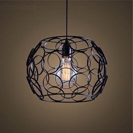 Creative Contracted Nordic Smedejern Glas Single Head Droplight Lamp Light
