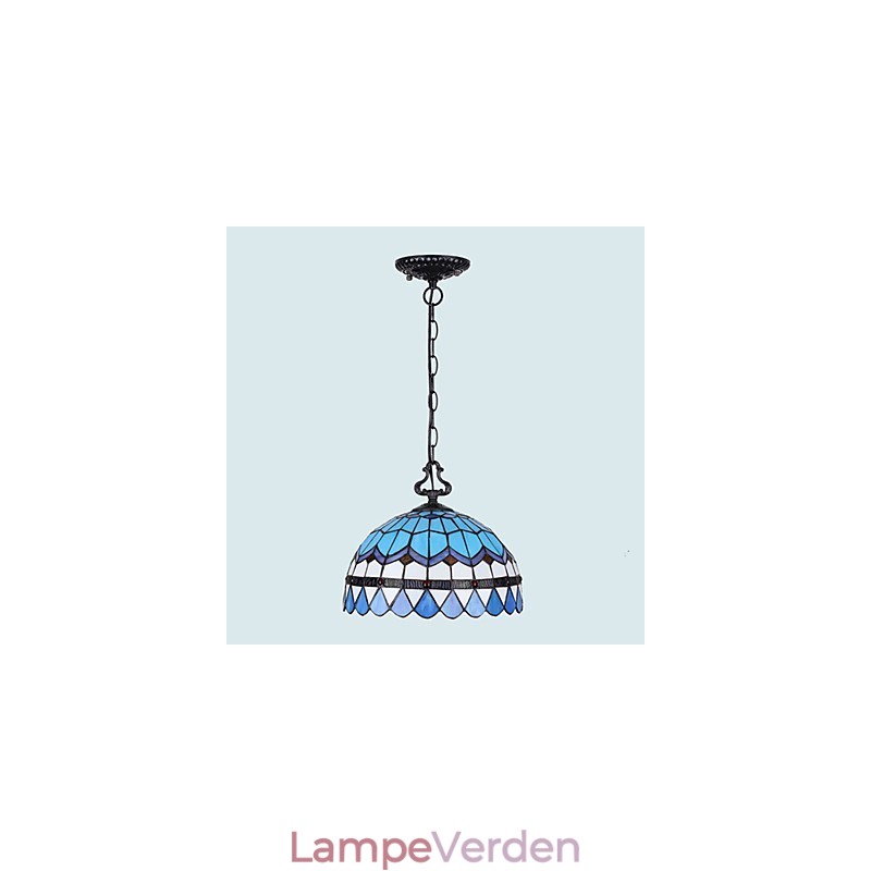 Europæisk landdistrikt kreativ kunst farvet glas lysekrone restaurering af gamle måder lampe lys