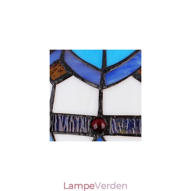 Europæisk landdistrikt kreativ kunst farvet glas lysekrone restaurering af gamle måder lampe lys