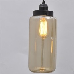 Amerikansk retro minimalistisk enkelt glas lysekrone