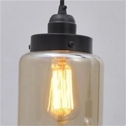 Amerikansk retro minimalistisk enkelt glas lysekrone