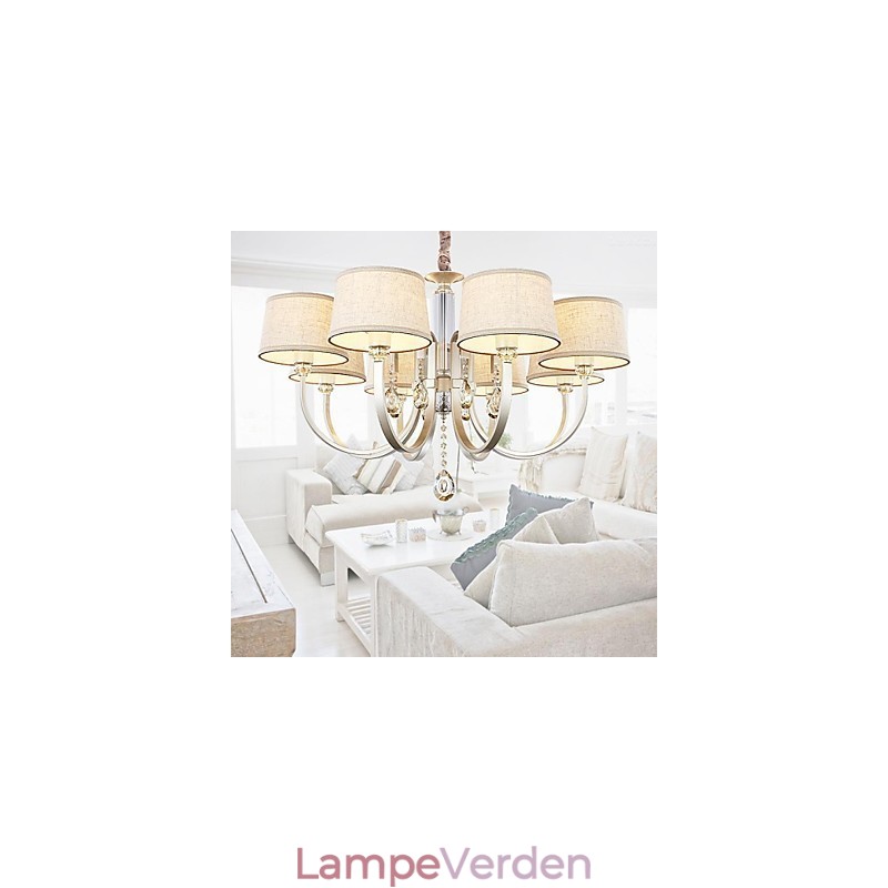 Country Crystal Sølv Metal Lysekrone