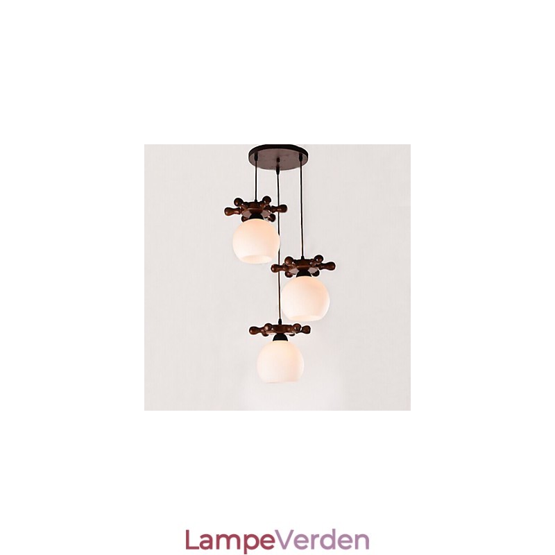Europæisk middelhavsskibsror Glas spisestuependel Simple Moderne Solid Wood lamper