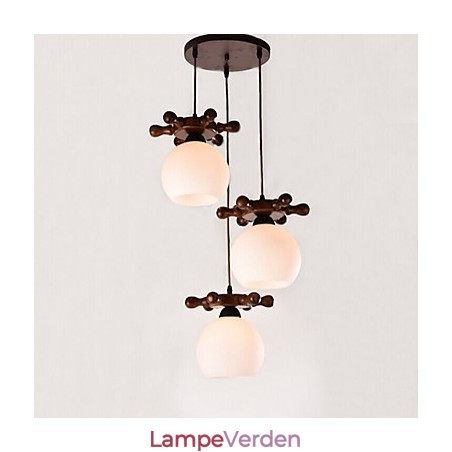 Europæisk middelhavsskibsror Glas spisestuependel Simple Moderne Solid Wood lamper Europæisk middelhavsskibsror Glas spisestuependel Simple Moderne Solid Wood lamper