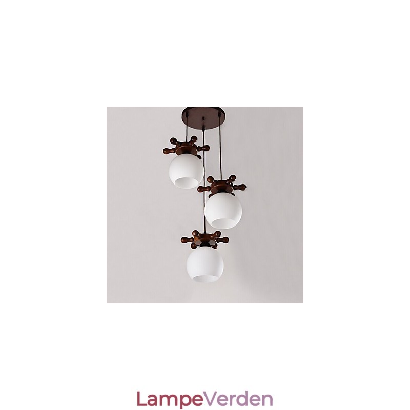 Europæisk middelhavsskibsror Glas spisestuependel Simple Moderne Solid Wood lamper