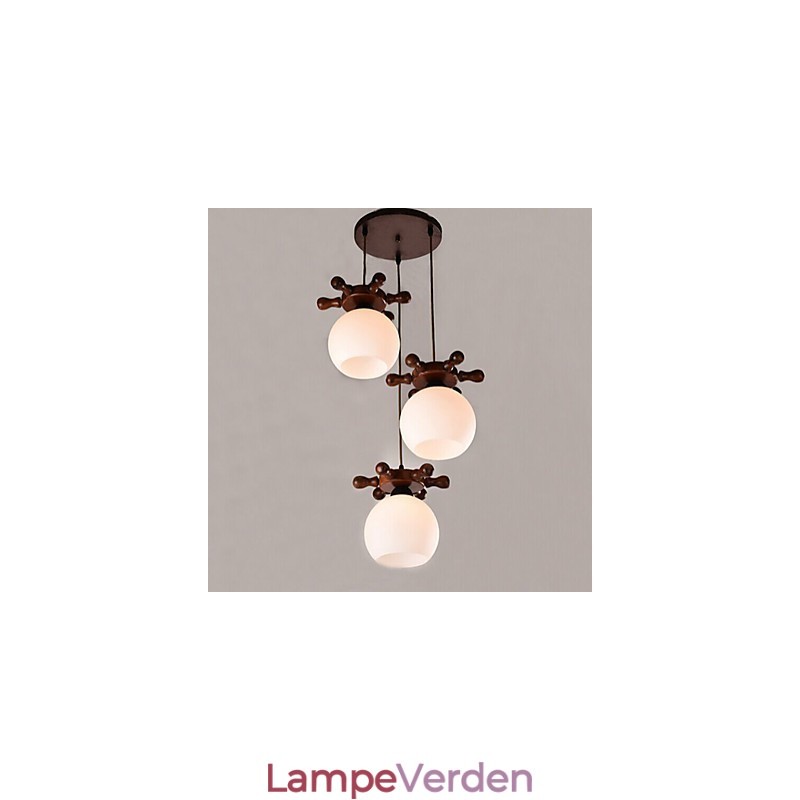 Europæisk middelhavsskibsror Glas spisestuependel Simple Moderne Solid Wood lamper