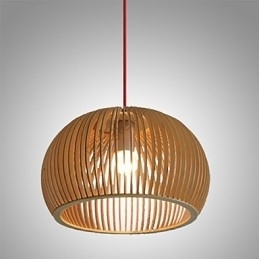 Designstil Cirkulær Funktion L Pendel 1 Lys træ