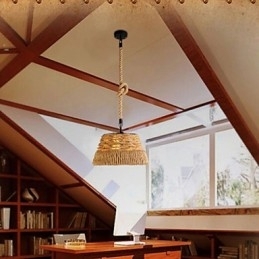 Loft Industrial Wind Creative Nordic Hemp Rope Meals Lysekrone Lampe