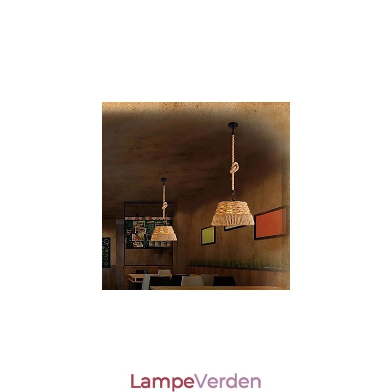 Loft Industrial Wind Creative Nordic Hemp Rope Meals Lysekrone Lampe