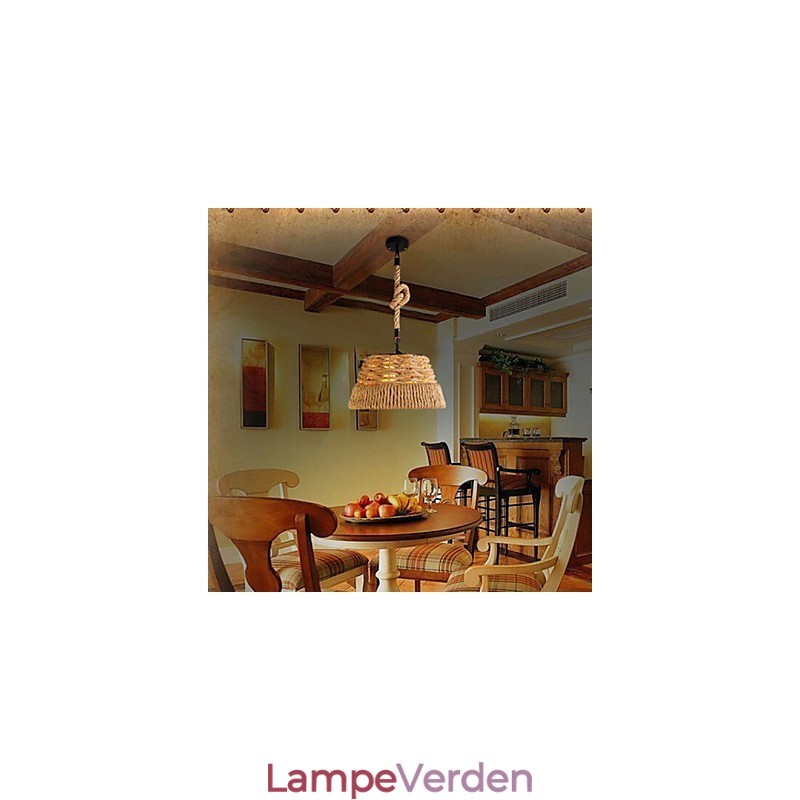 Loft Industrial Wind Creative Nordic Hemp Rope Meals Lysekrone Lampe