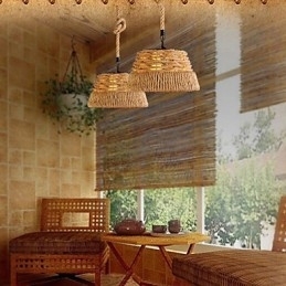 Loft Industrial Wind Creative Nordic Hemp Rope Meals Lysekrone Lampe