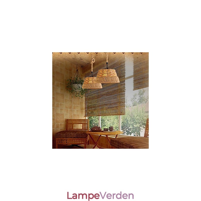 Loft Industrial Wind Creative Nordic Hemp Rope Meals Lysekrone Lampe