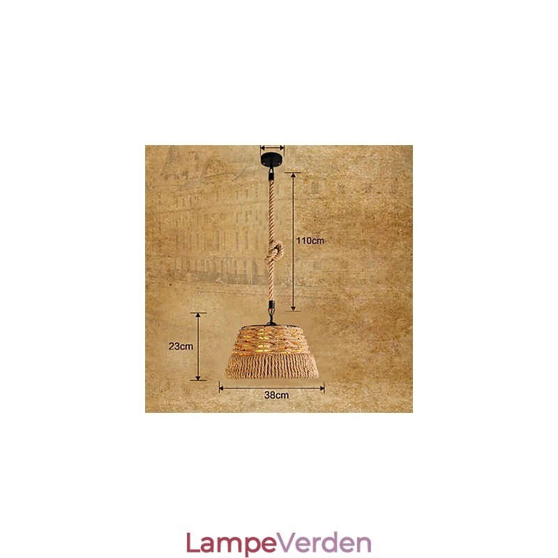Loft Industrial Wind Creative Nordic Hemp Rope Meals Lysekrone Lampe