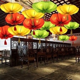 Klædekunst Romantisk efterligning af klassisk droplight Sydøstasien Lotus Lantern Lamp Light
