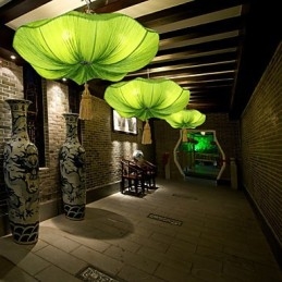 Klædekunst Romantisk efterligning af klassisk droplight Sydøstasien Lotus Lantern Lamp Light